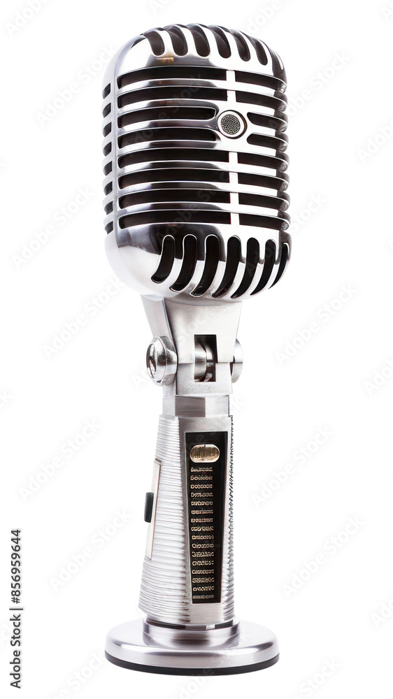 Fototapeta premium PNG Classic stage microphone white background technology equipment.