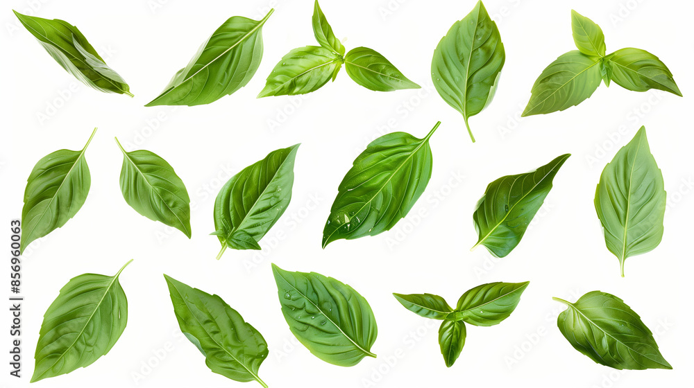 green leaves isolated on white green leaves isolated on white