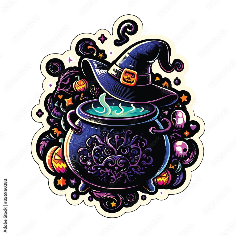 Fantasy Cartoon Halloween Sticker, High Quality Fantasy Cartoon Halloween Sticker, High Quality