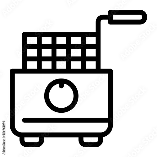 deep fryer line icon