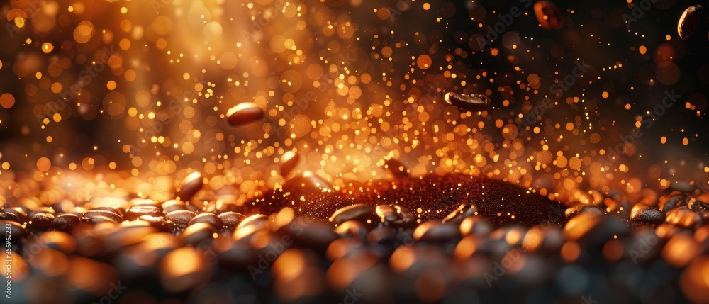 Abstract background with glowing embers and sparks. Abstract background with glowing embers and sparks.