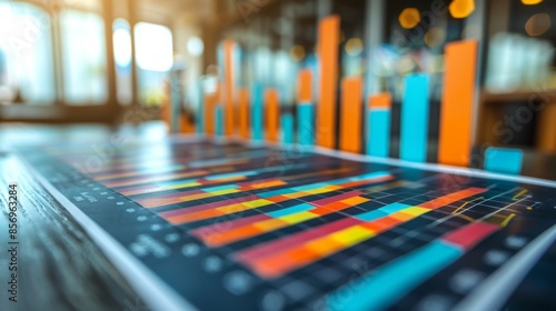 Wallpaper Mural displaying vibrant charts and graphs promoting sustainable investment practices with a banner showcasing the concept of sustainable investing Torontodigital.ca