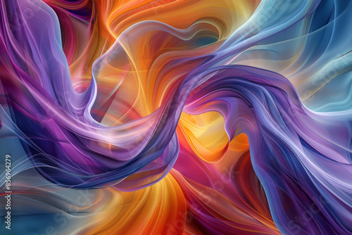 Wallpaper Mural Abstract digital art with a mesmerizing blend of flowing lines and vivid hues, Torontodigital.ca