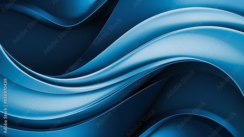 Fototapeta premium Abstract wallpaper created from Blue 3D Undulating lines. Colorful 3D Render