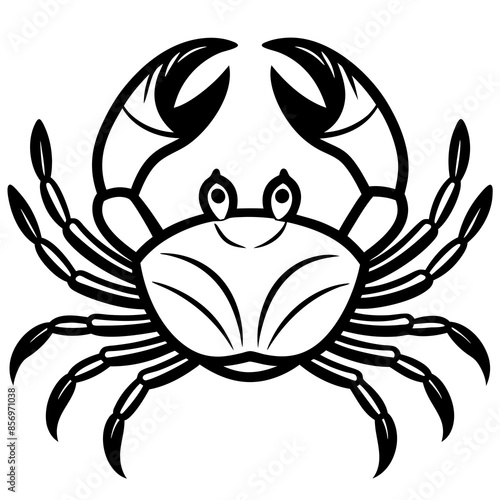 Wallpaper Mural crab  anime line art vector illustration Torontodigital.ca