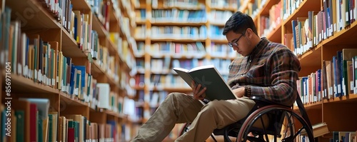 Disabled student studying d...