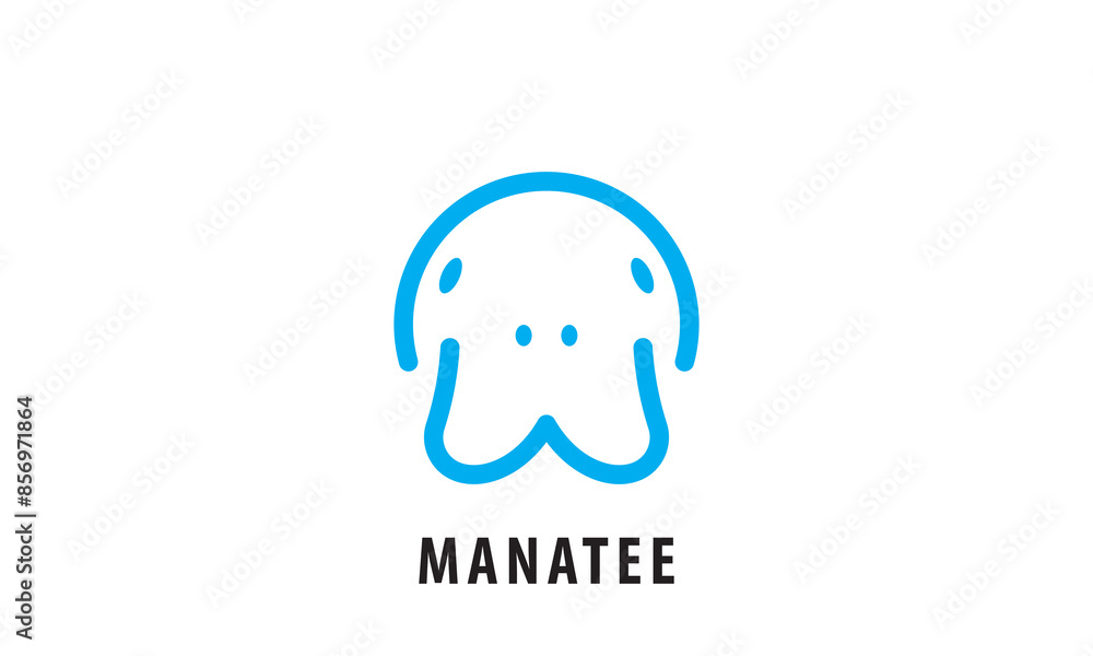 Manatee logo design, manatee logo design template,sea wildlife,Sea Lions Flat Icon Manatee logo design, manatee logo design template,sea wildlife,Sea Lions Flat Icon