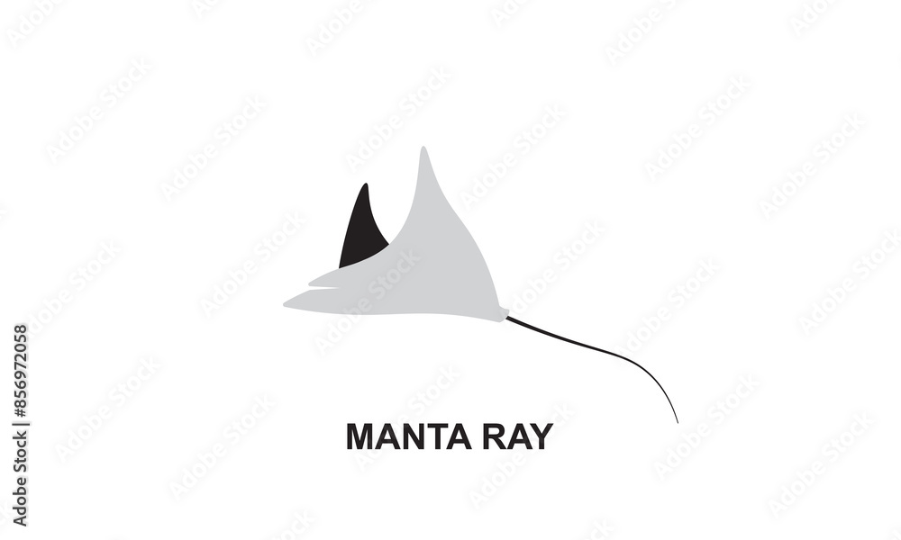 Fototapeta premium Manta Ray logo design, Manta Ray fish logo,icon.