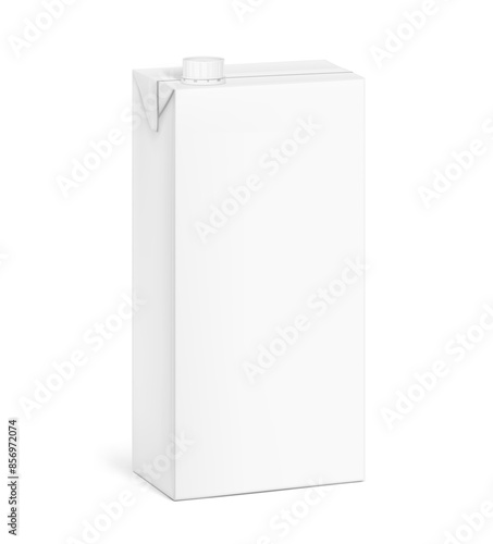 Universal mockup of a blank white box with a screw cap. Half side views. Vector illustration isolated on white background, ready and simple to use for your design. EPS10.
