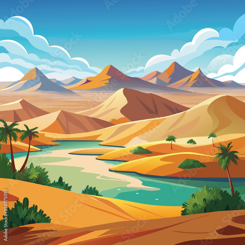 vast desert Beautiful and full of abundance