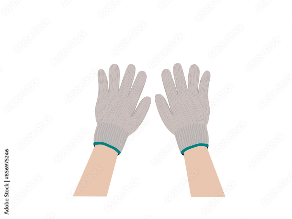 Agricultural gloves on a white background. Agricultural gloves on a white background.