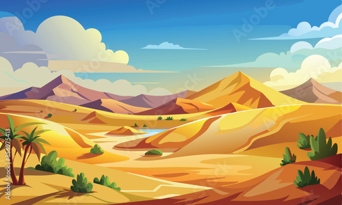 vast desert Beautiful and full of abundance