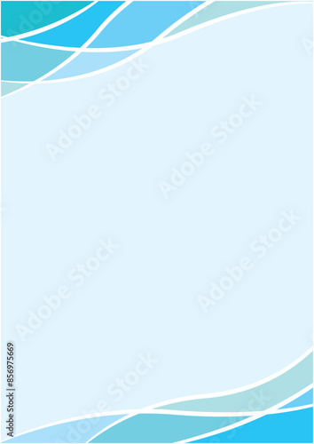 夏をイメージしたカラフルで明るい波模様の背景画像