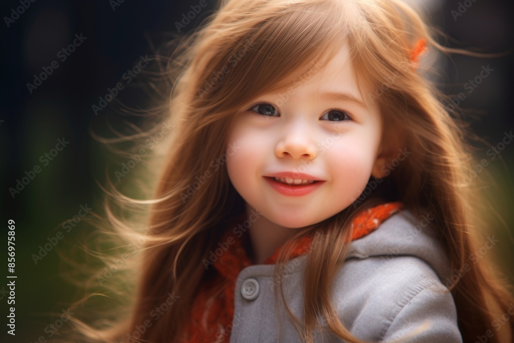 close up of cute little girl
