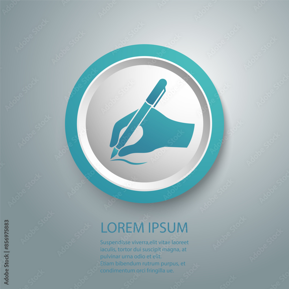 Writing hand glyph icon. Silhouette symbol. Hand holding pen or pencil. Copywriting. Text editing. Negative space. Vector isolated illustration Writing hand glyph icon. Silhouette symbol. Hand holding pen or pencil. Copywriting. Text editing. Negative space. Vector isolated illustration