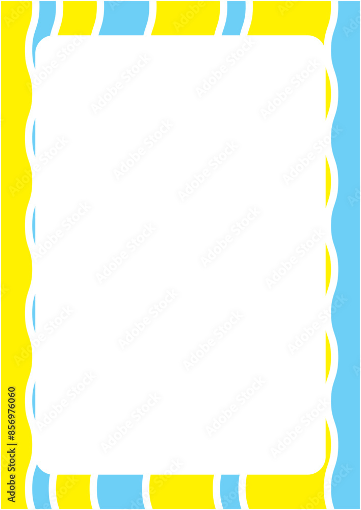 Obraz premium 夏をイメージしたカラフルで明るい波模様の背景画像