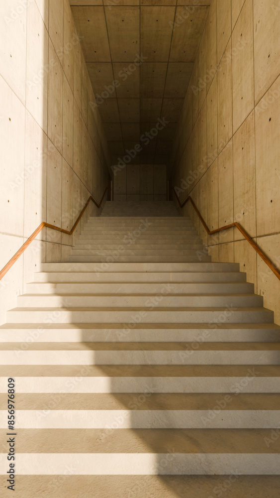 Obraz premium Stairs In Building Corridor