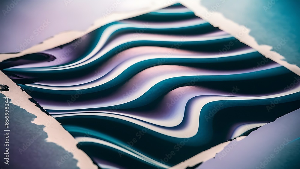 Wavy Pattern Fragment of Artwork on Paper Wavy Pattern Fragment of Artwork on Paper