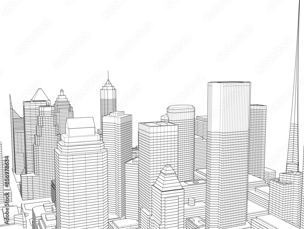 city architecture vector 3d illustration city architecture vector 3d illustration