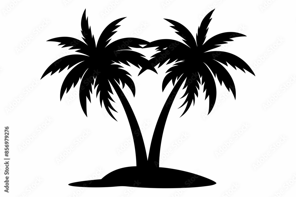 Palm tree Silhouette, set of black silhouettes of a palm tree, silhouette of a palm tree isolated
Palm tree Silhouette, set of black silhouettes of a palm tree, silhouette of a palm tree isolated