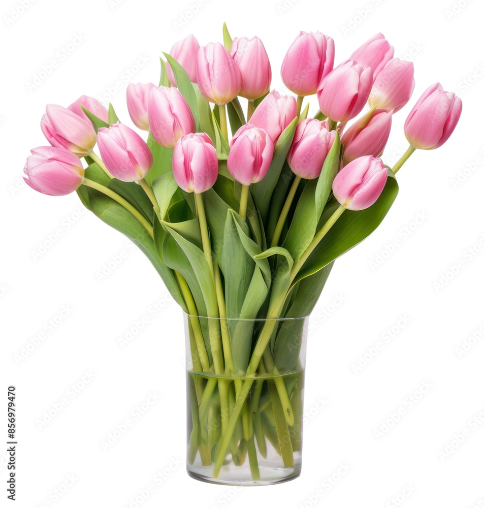 PNG Lush bouquet of pink tulips flower plant vase. PNG Lush bouquet of pink tulips flower plant vase.