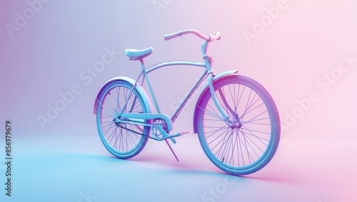 Blue Cruiser Bike in Neon Lighting © rak
