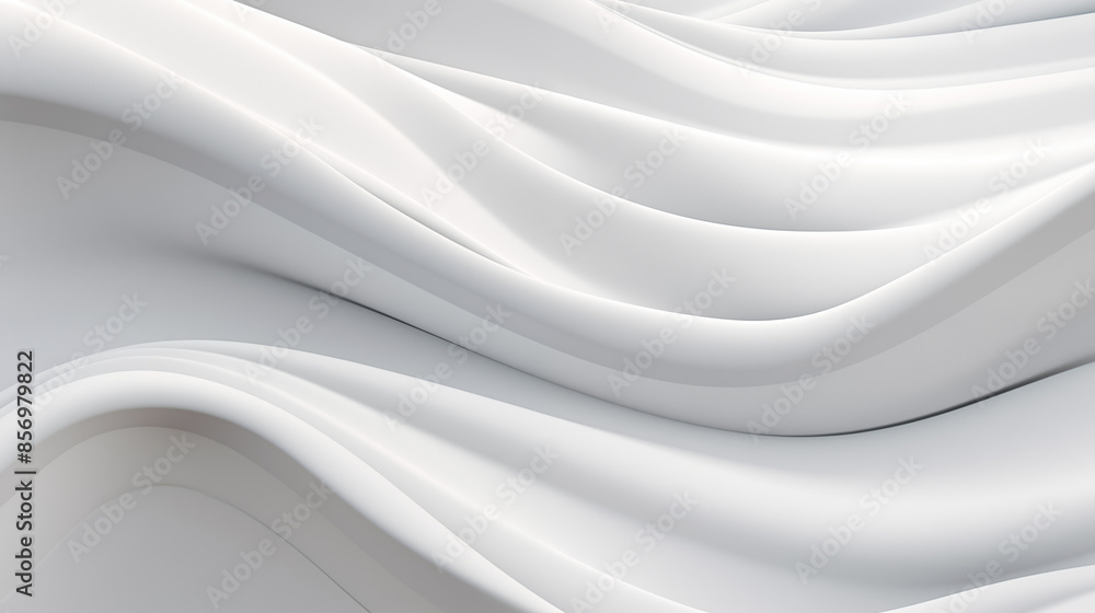Obraz premium Smooth White Wave Patterns