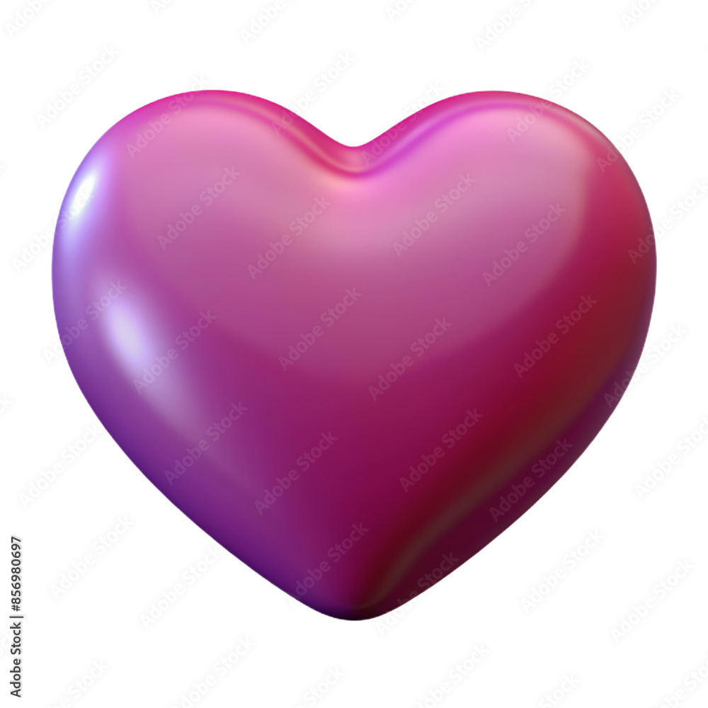 volumetric pink 3D heart on a white background volumetric pink 3D heart on a white background