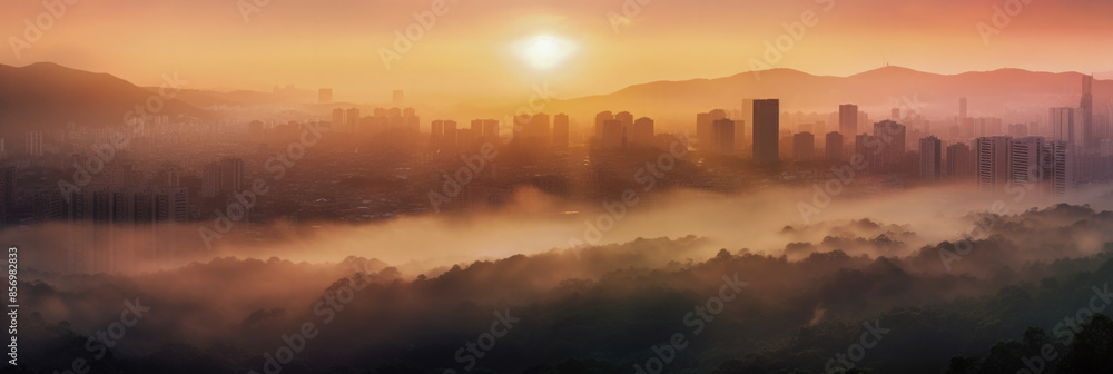 Fototapeta premium Landscape aerial view China