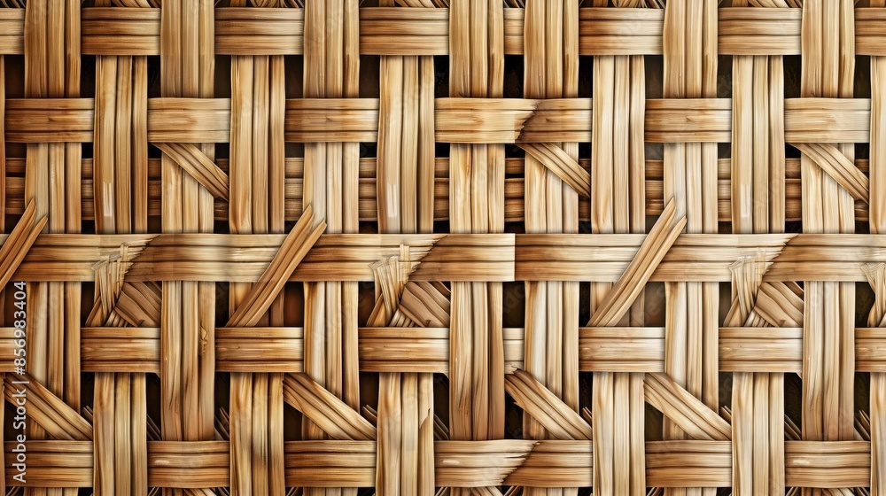 Woven Wood Texture with Interlacing Strips Woven Wood Texture with Interlacing Strips