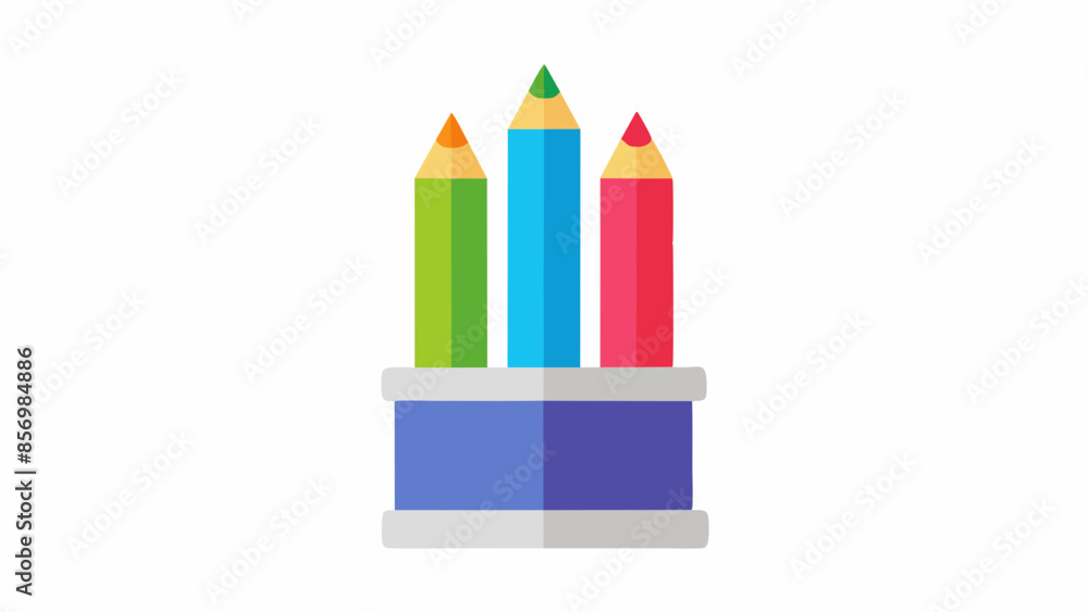 Colorful pencils neatly displayed in a vase can bring a lively pop of color to any office or creative space. Colorful pencils neatly displayed in a vase can bring a lively pop of color to any office or creative space.