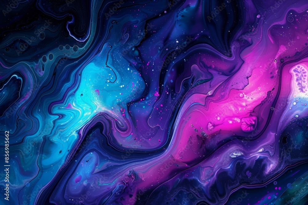 Obraz premium Colorful abstract fluid art with vibrant swirling patterns