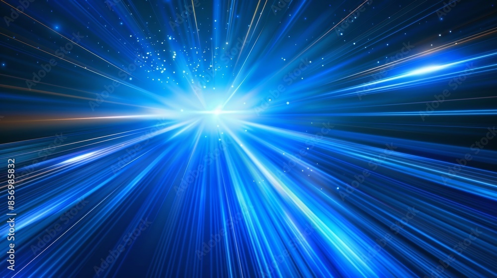 Abstract vector design  high speed blue light ray motion for science   technology wallpaper