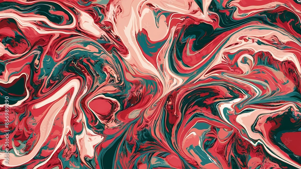 Fototapeta premium Marble ink colorful wallpaper