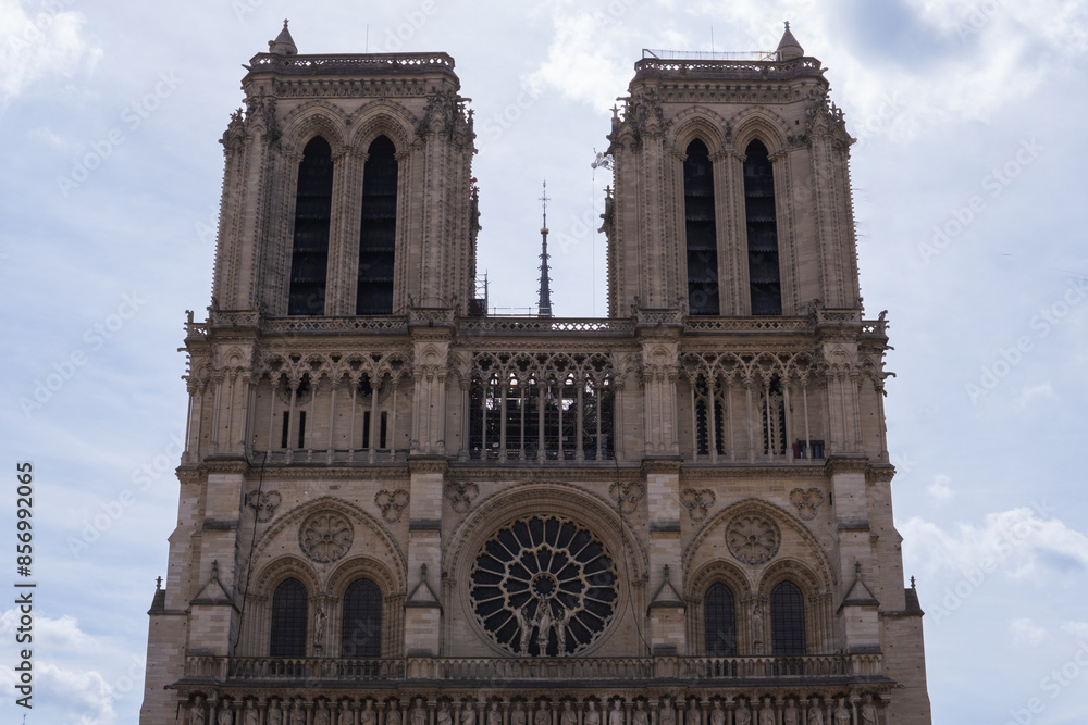 Notre Dame Cathedral in Paris, France. After reconstruction. Notre Dame Cathedral in Paris, France. After reconstruction.