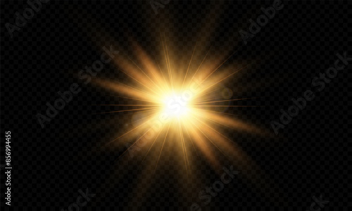 Vector transparent sunlight with special lens flare effect. png 