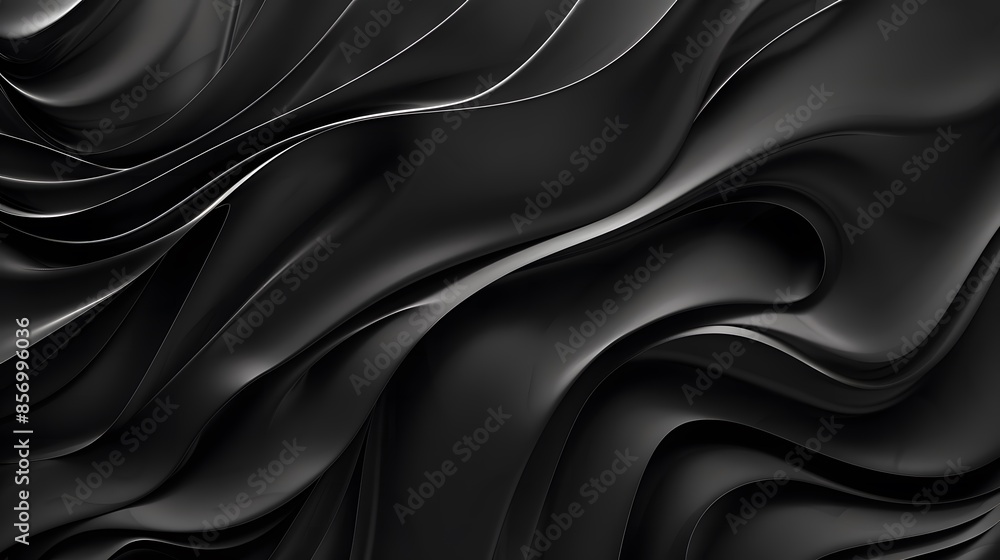 Obraz premium Black Abstract Line Wallpaper