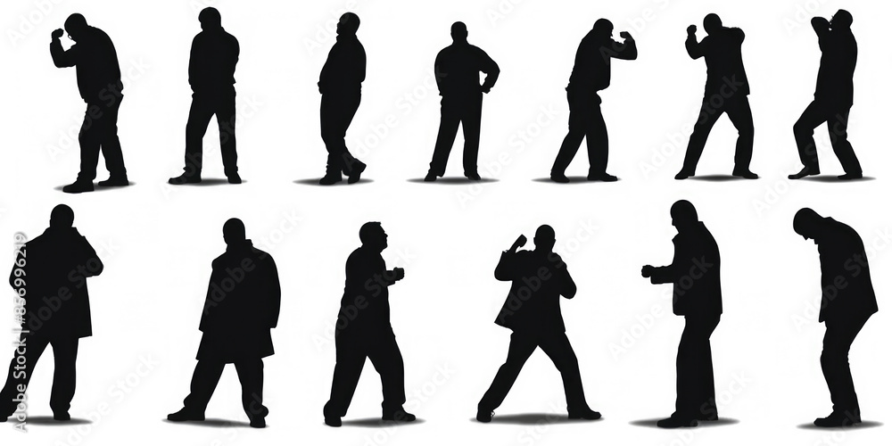 Silhouettes of people outdoor Silhouettes of people outdoor