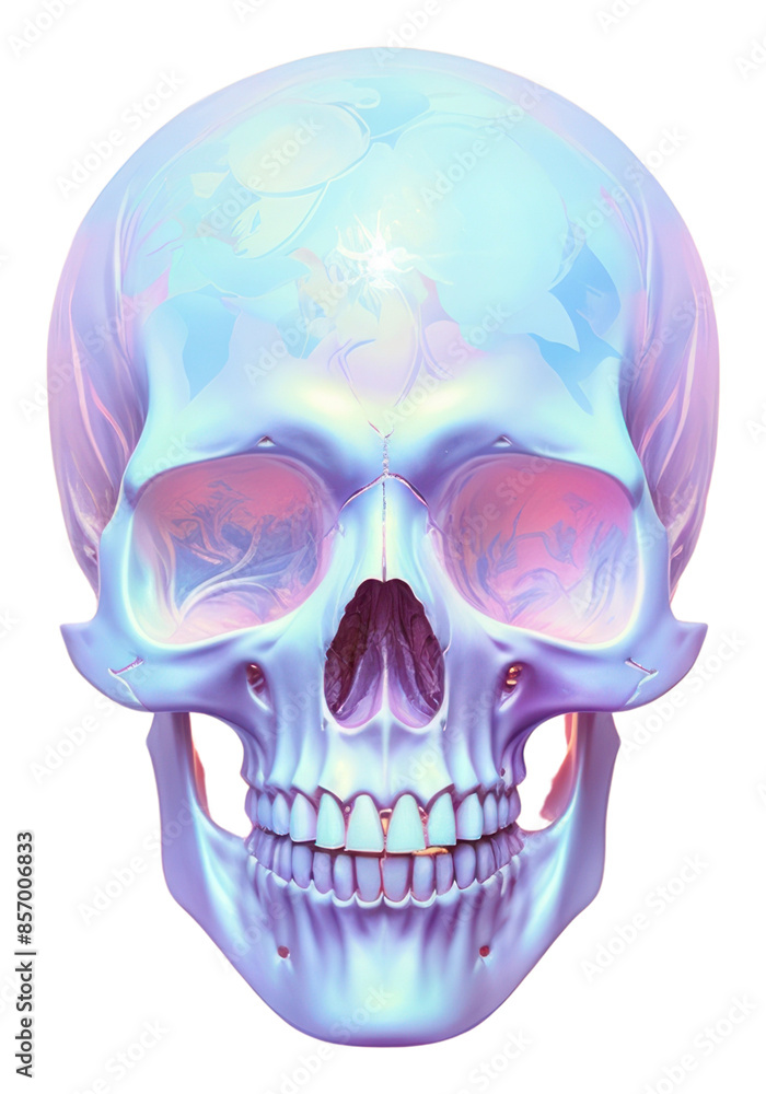 Fototapeta premium PNG A skull purple art creativity.