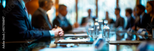 Blurred image, Secretive Meeting of leaders, team of Government Agents Politicians, Diverse business people, Corporate Executives, Multi ethnic, start-up, entrepreneurship CEO, Come Agreement 