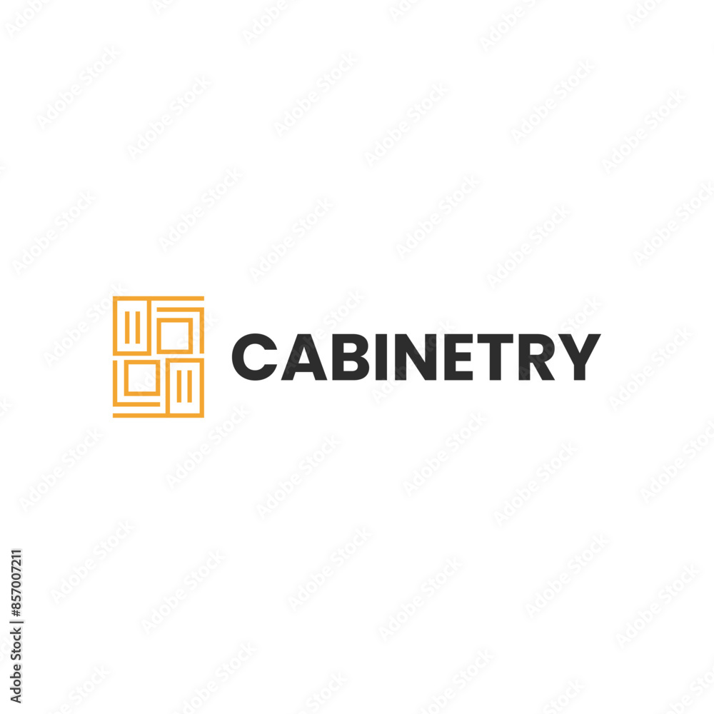 Cabinetry clean mooline Logo Design Vector