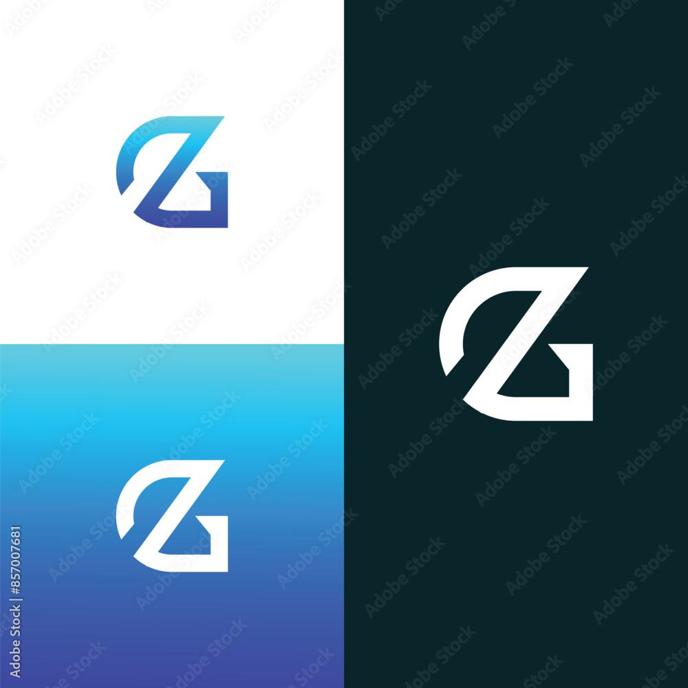 GZ, ZG letter logo design template elements. Modern abstract digital alphabet letter logo. GZ, ZG letter logo design template elements. Modern abstract digital alphabet letter logo.