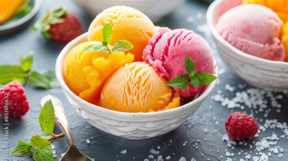Sorbets burst with the tangy essence of fresh fruits, offering a refreshing respite from the sweltering heat with each icy mouthful. Sorbets burst with the tangy essence of fresh fruits, offering a refreshing respite from the sweltering heat with each icy mouthful.