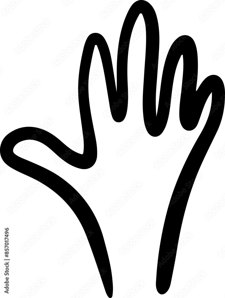 hand line art vector silhouette hand line art vector silhouette