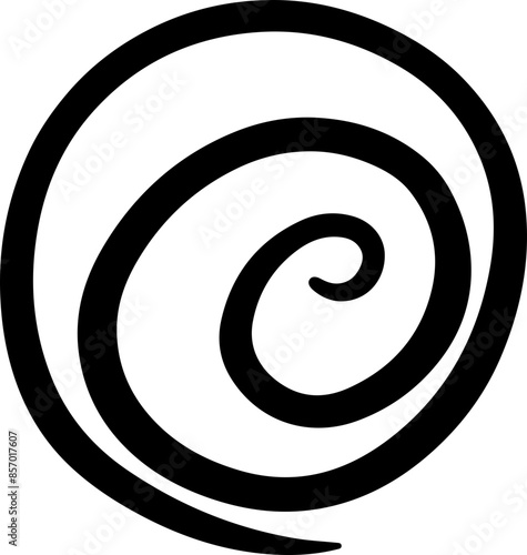 spiral vector silhouette