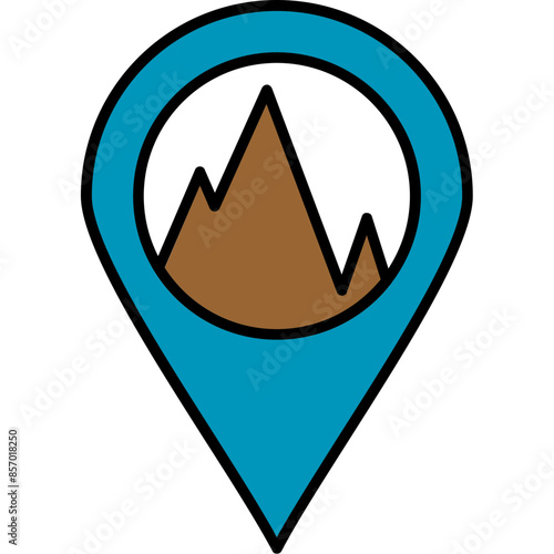 Free Download Hill Map Icon - GFXLoad