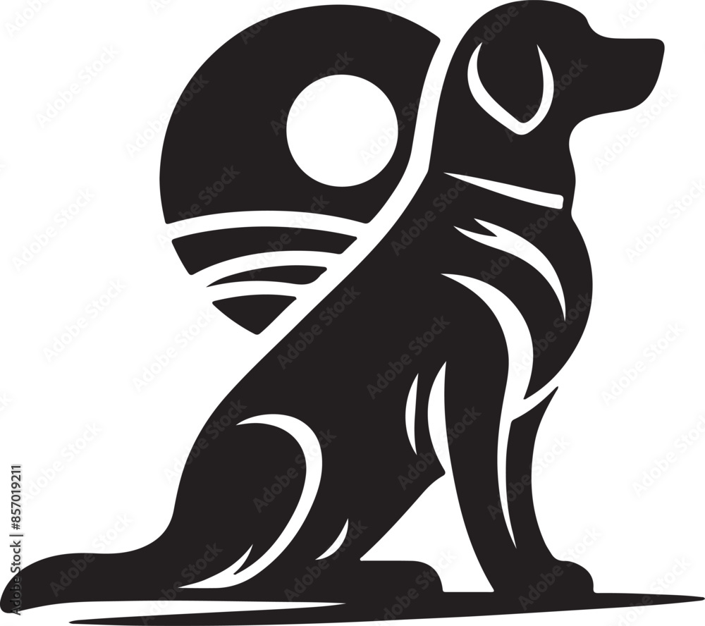 Fototapeta premium Dog Shilhoutte vector art