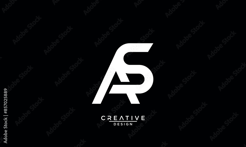 Fototapeta premium AS, SA, A, S, Abstract Letters Logo Monogram