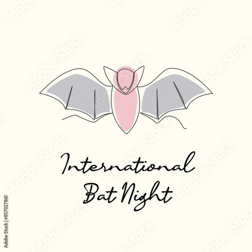line art of International Bat Night good for International Bat Night celebrate. line art.