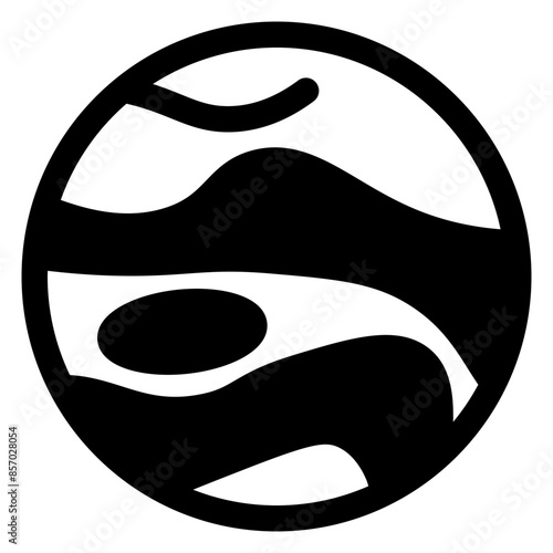 jupiter  glyph  icon vector illustration isolated on white background